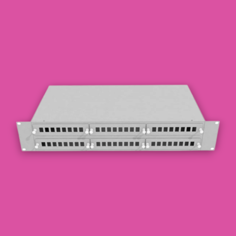 Кросс стоечный 2U 48 портов SC (комплект 6 планок, 2 сплайс-кассеты, крышка)